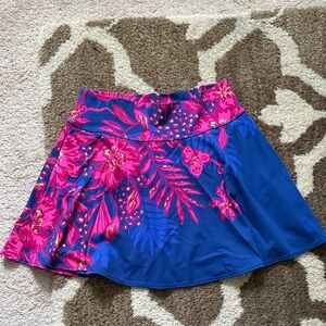 Lilly Pulitzer, Floral Blue and Pink Women's golf skort